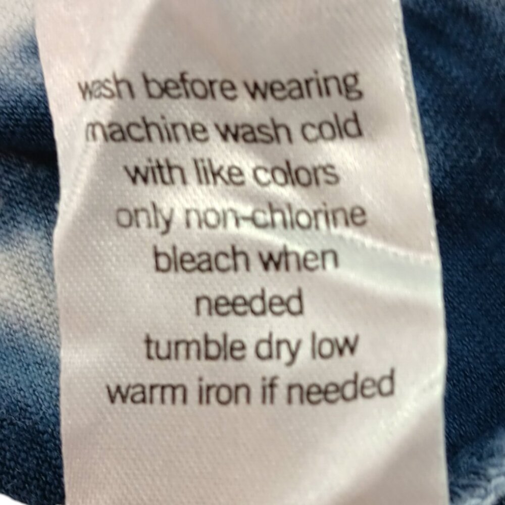 SO Tie Dye T-Shirt- Women's Crop- MEDIUM- Blue- White- Cool Casual - Picture 4 of 6